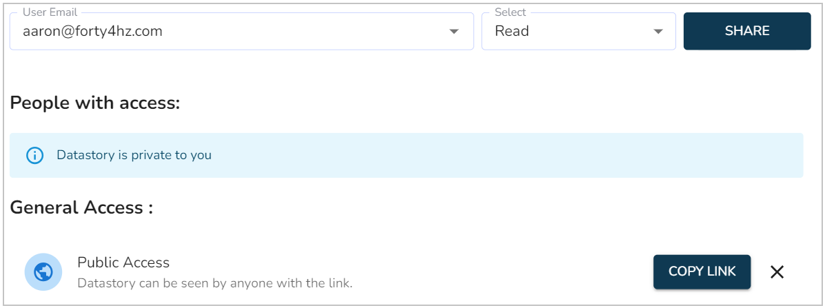 Share as a link UI